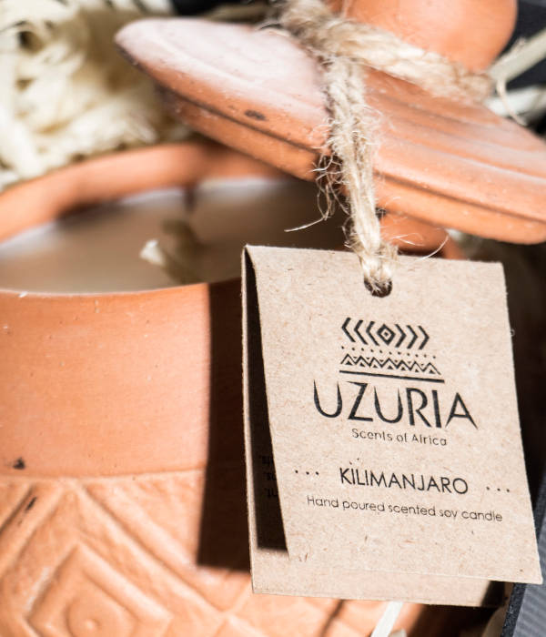 Kilimanjaro range — clay pot candle